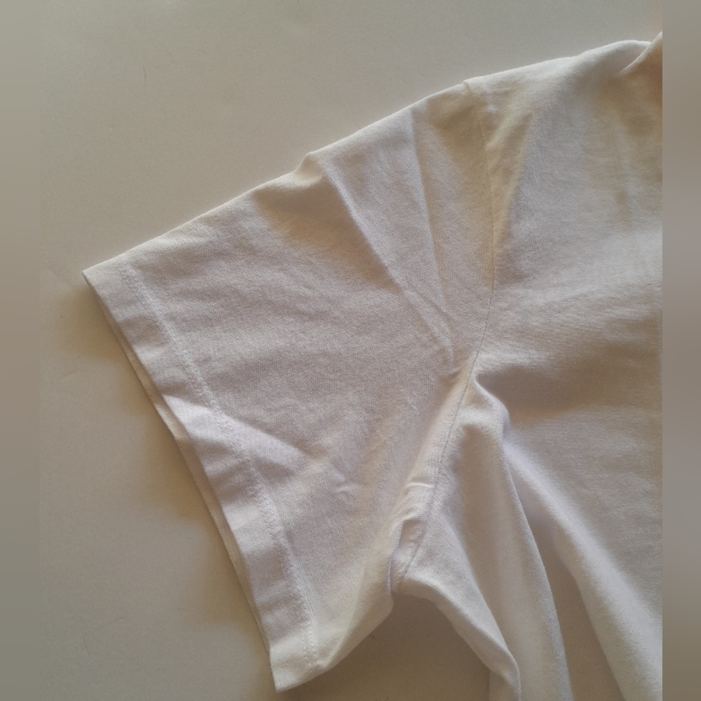 Levi’s Cropped Graphic Jordie T-Shirt Plus Size White Orange 1X - Picture 9 of 11